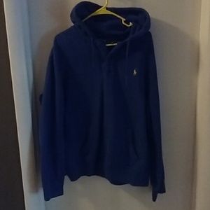 Hooded 2 button sweatshirt